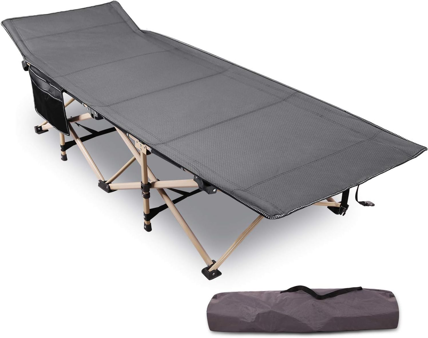 REDCAMP Camp Bed, Special Extra Wide Folding Camping Bed, Innovative Heavy Duty...