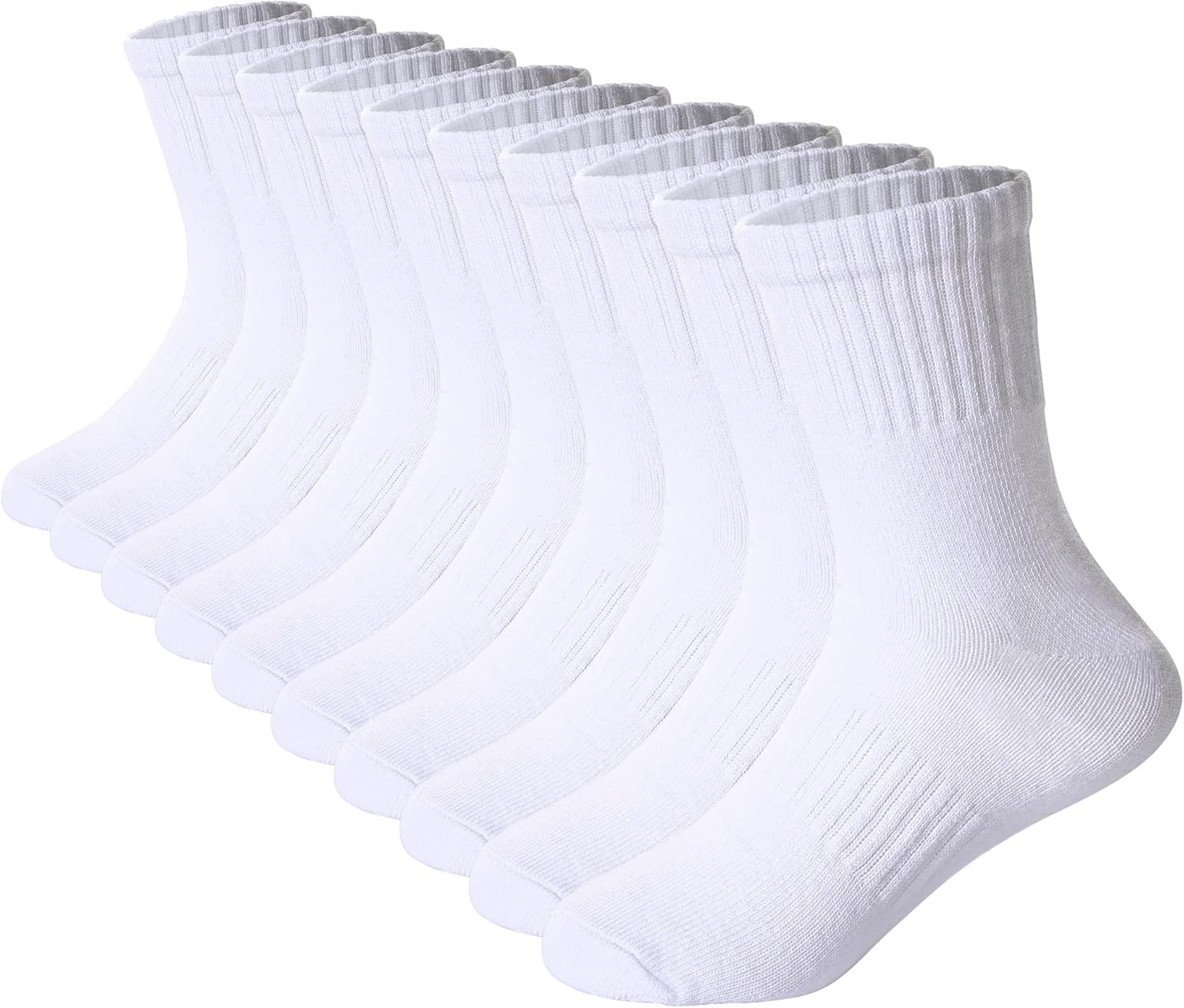 DoSmart Kids Athletic Crew Socks Boys Girls Classics Cotton School Uniform Child...