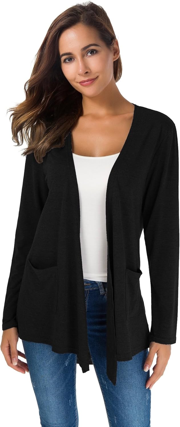 TownCat Cardigans for Women Loose Casual Long Sleeved Open Front Breathable Card...