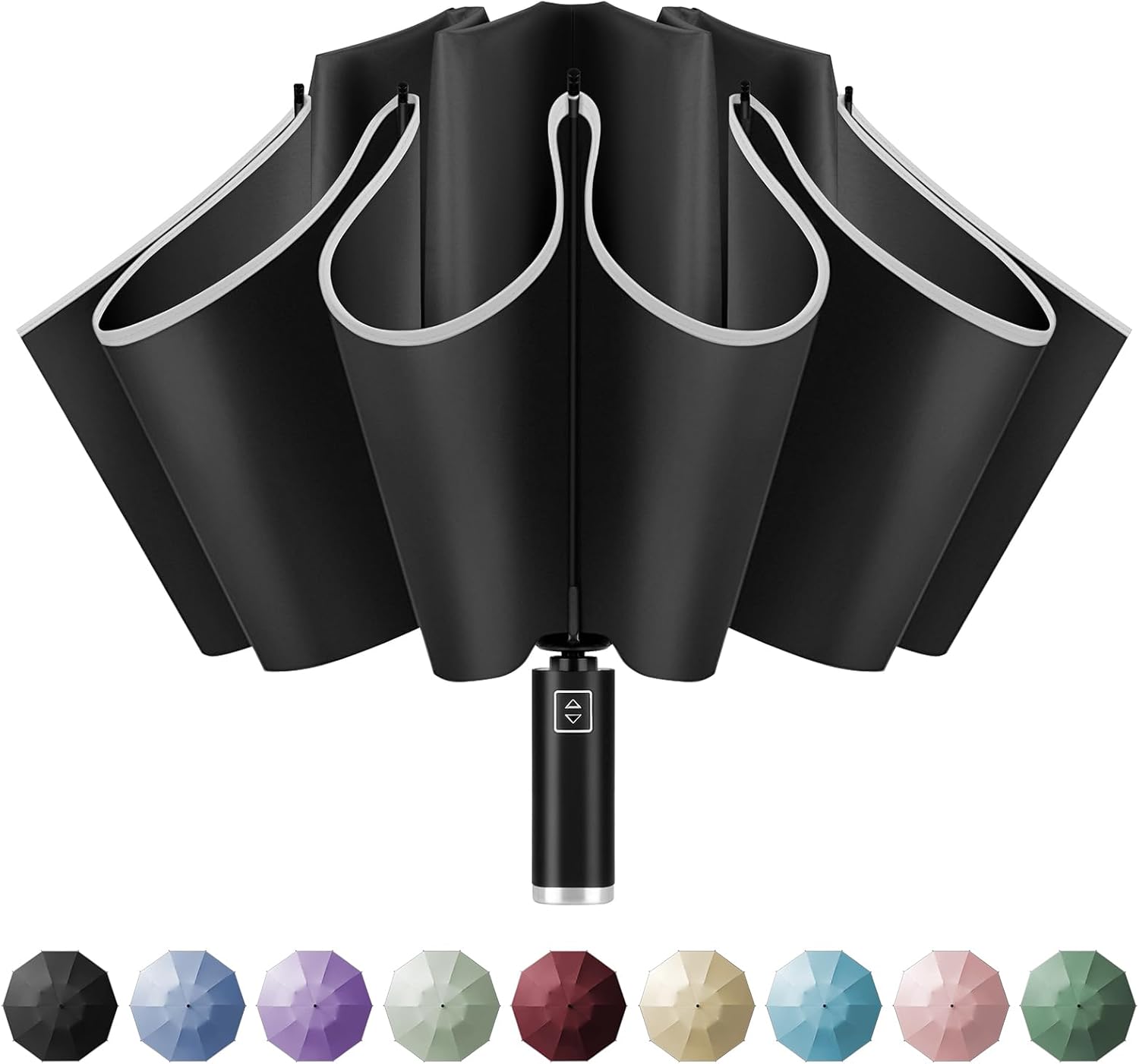 Yoobure Inverted Travel Umbrella, Automatic Umbrellas for Rain, Windproof Compac...