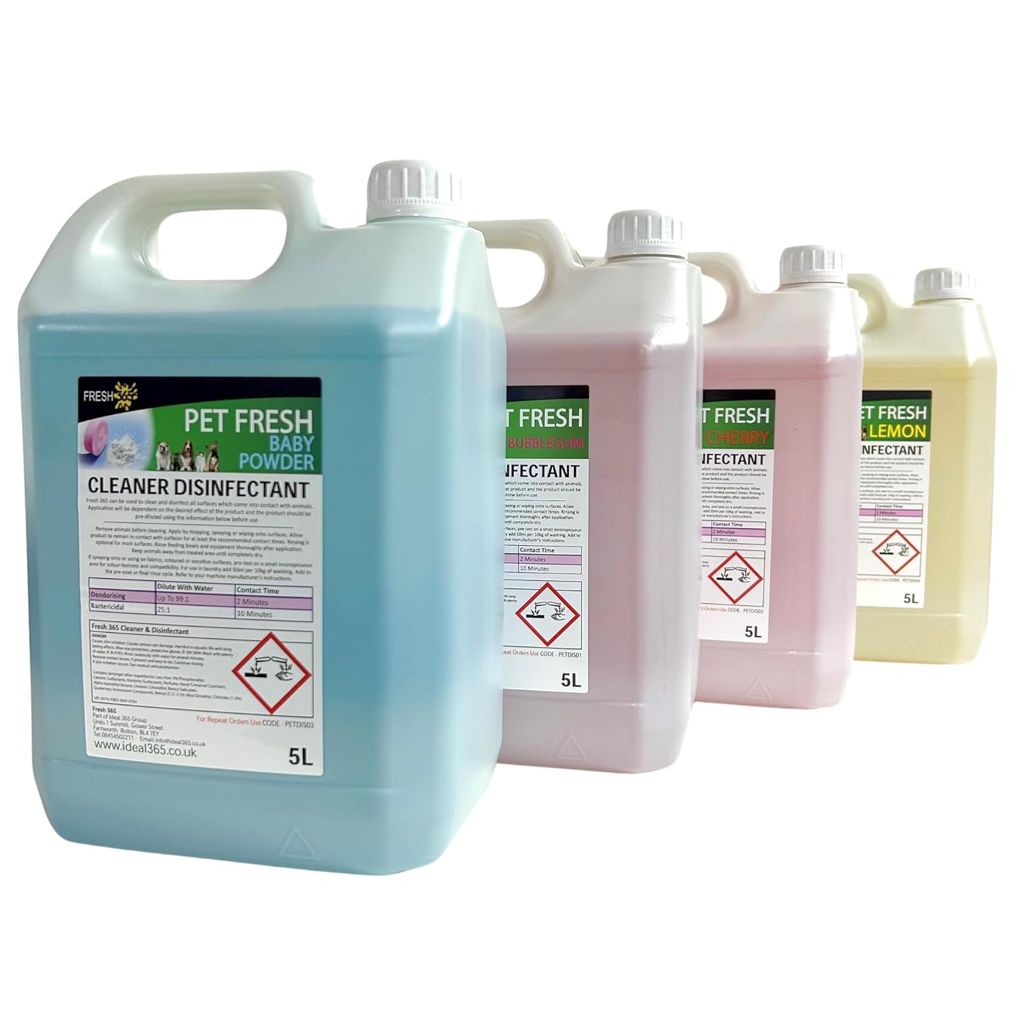 Pet disinfectant 4 X 5L Variety Pack, Disinfectant liquid with Great Smell, Eco...