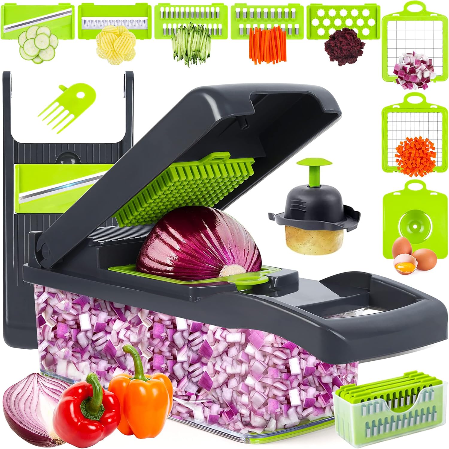 Vegetable Chopper, Onion Chopper, Mandolin Slicer,...