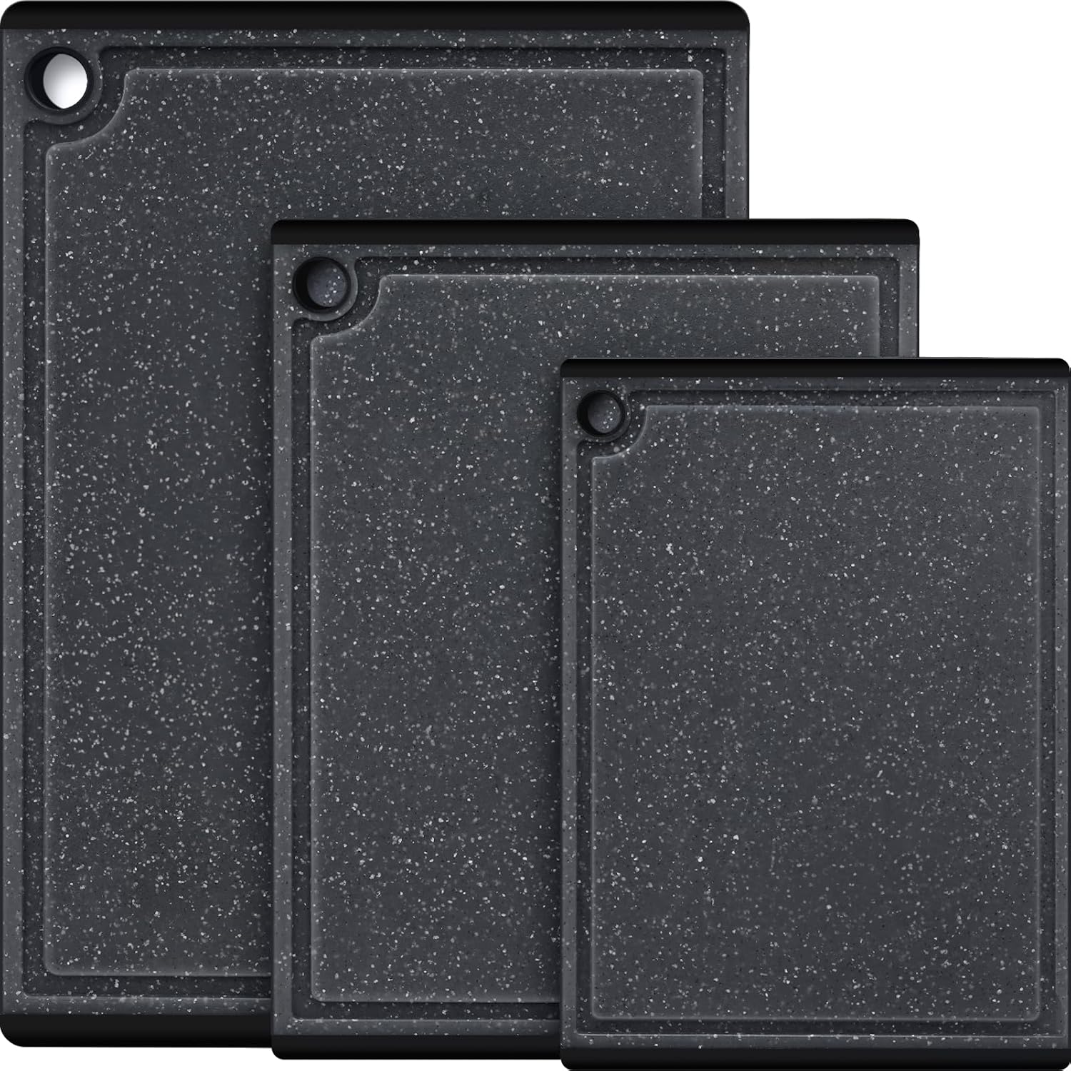 Plastic Cutting Boards for Kitchen, 3-Piece Large Cutting Board Set Dishwasher S...