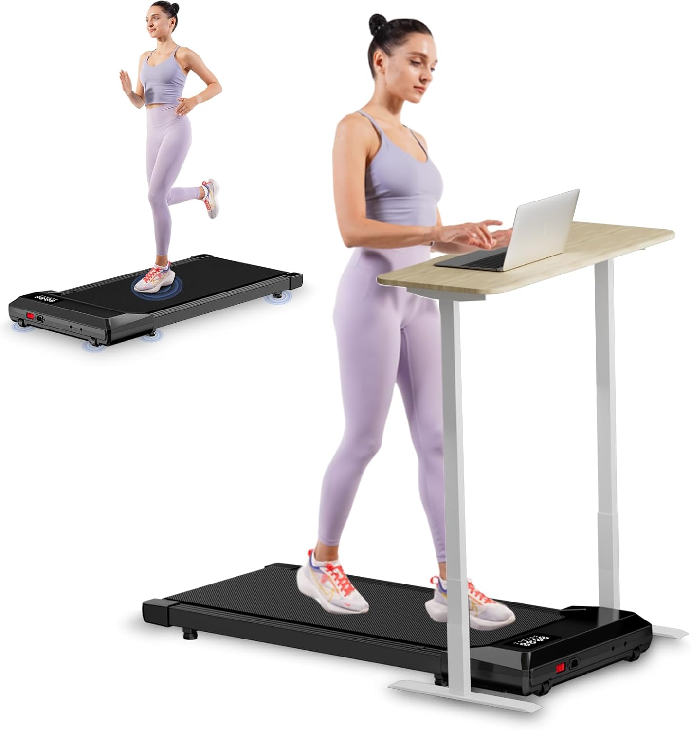 SupeRun Walking Pad, Under Desk Treadmill, 3 in 1 Portable Treadmill with Remote...