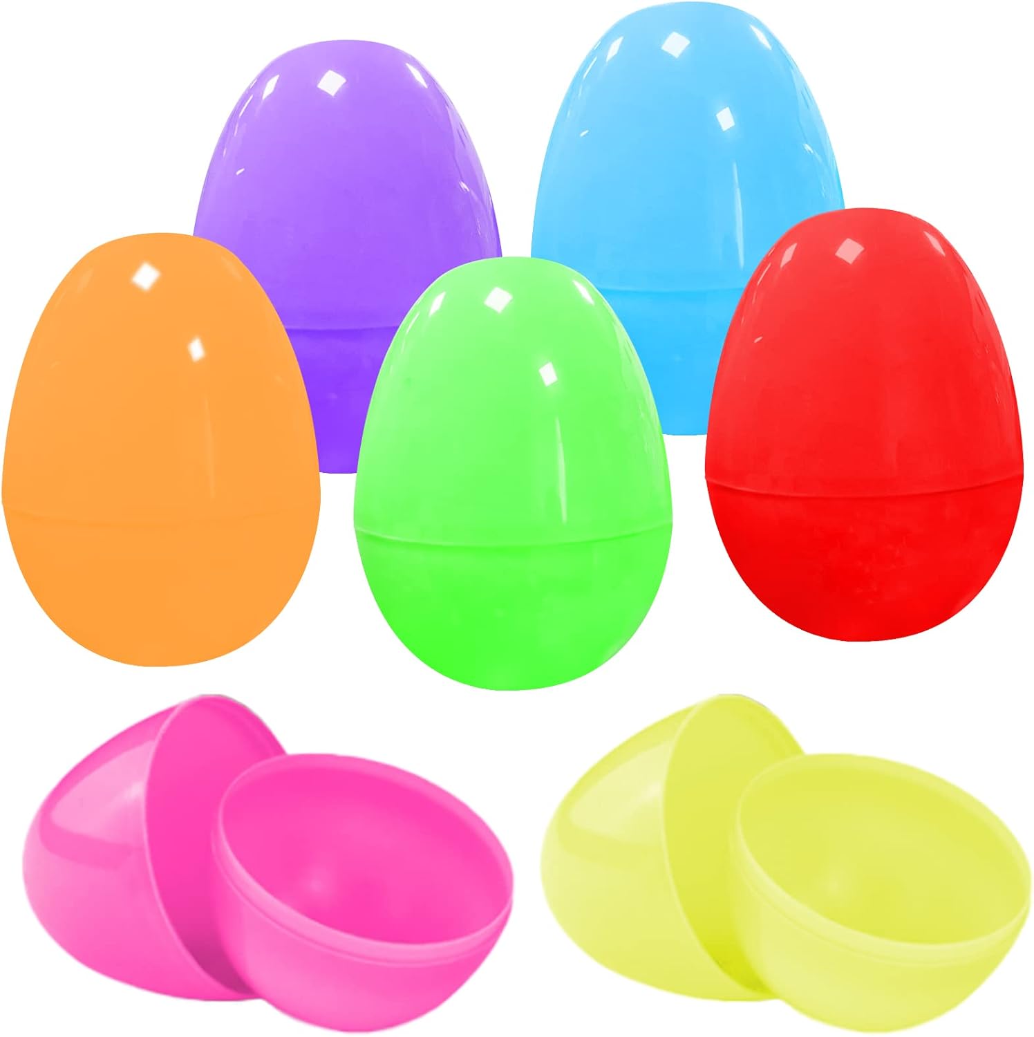 Jsdoin Easter Eggs 28pcs Colourful Fillable Surprise Easter Eggs Easter Hunts Ba...