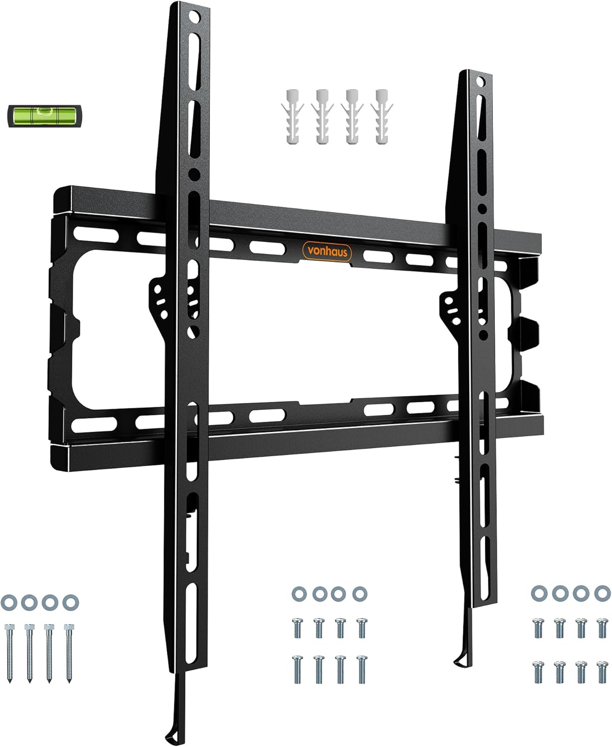 VonHaus TV Wall Bracket for 32-70" Screens, Ultra-Slim TV Bracket with Spirit Le...