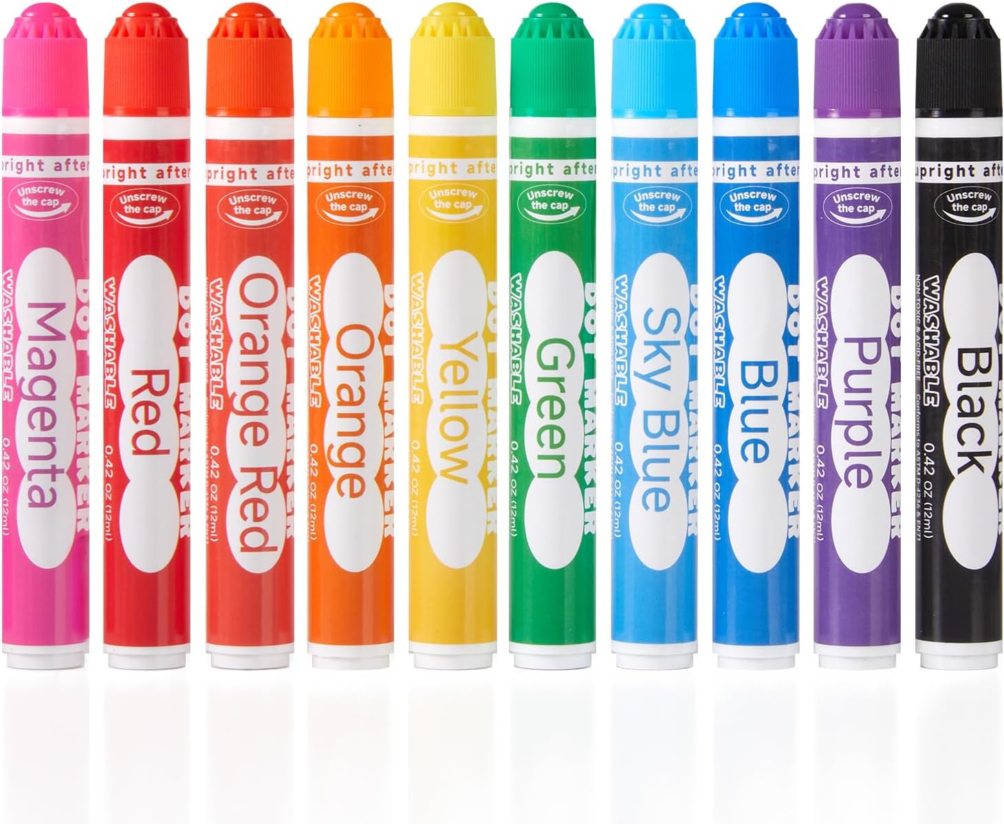 Shuttle Art Dot Markers, 10 Colors Washable Markers for Toddlers,Bingo Daubers S...