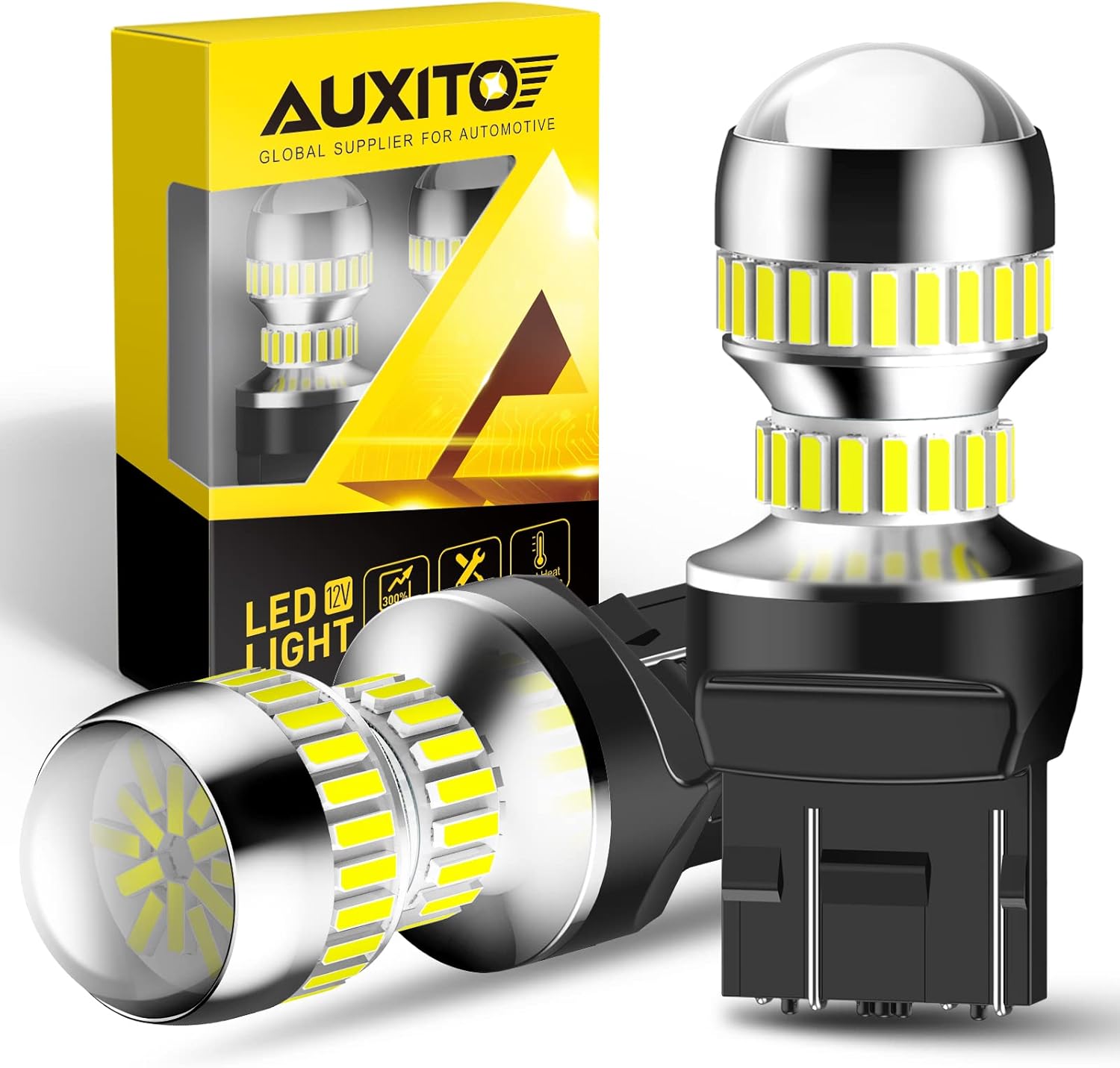AUXITO Upgraded 7440 7443 LED Bulbs for Reverse Lights T20 7441 7444 LED Replace...