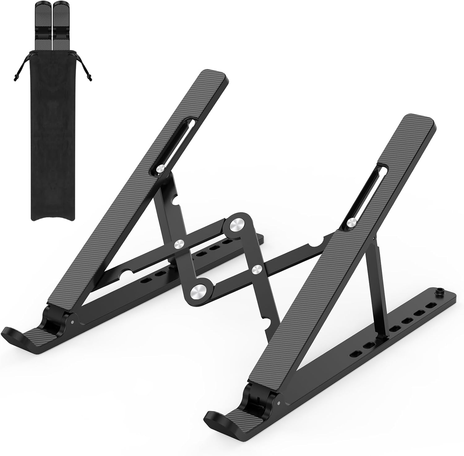 Adjustable Laptop Stand, Portable Laptop Riser for Desk, ABS+Silicone Laptop Hol...