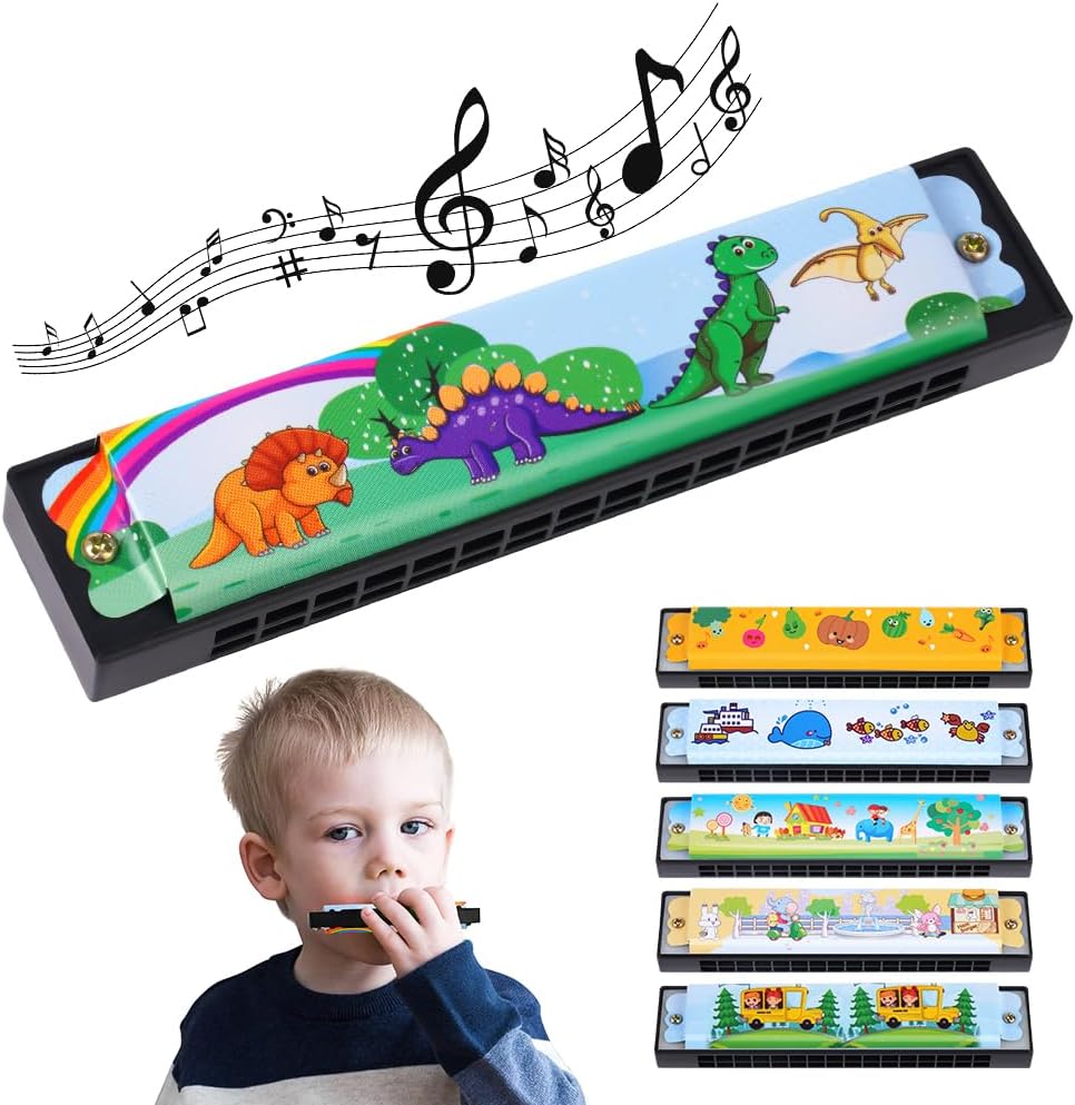 OFFCUP Blues Harmonica, 6pcs 20 Tunes Cartoon Blues harp Iron Sheet Harmonica, H...