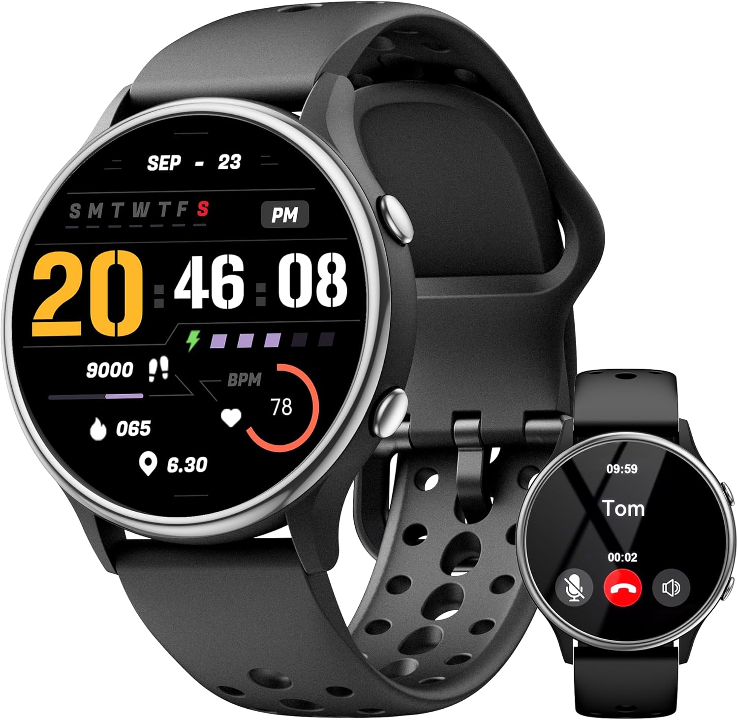Smart Watches for Men, Fitness Tracker with Heart Rate & SpO2 Monitor, IP67 Wate...