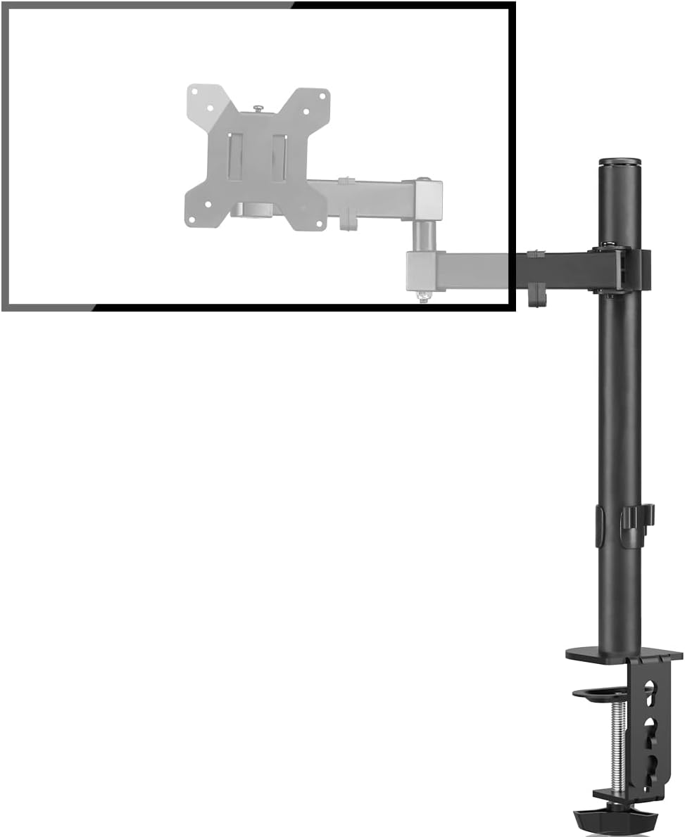 Single Monitor Arm Desk Mount, Max. Load 10kg, Adjustable Mount with Tilt Swivel...