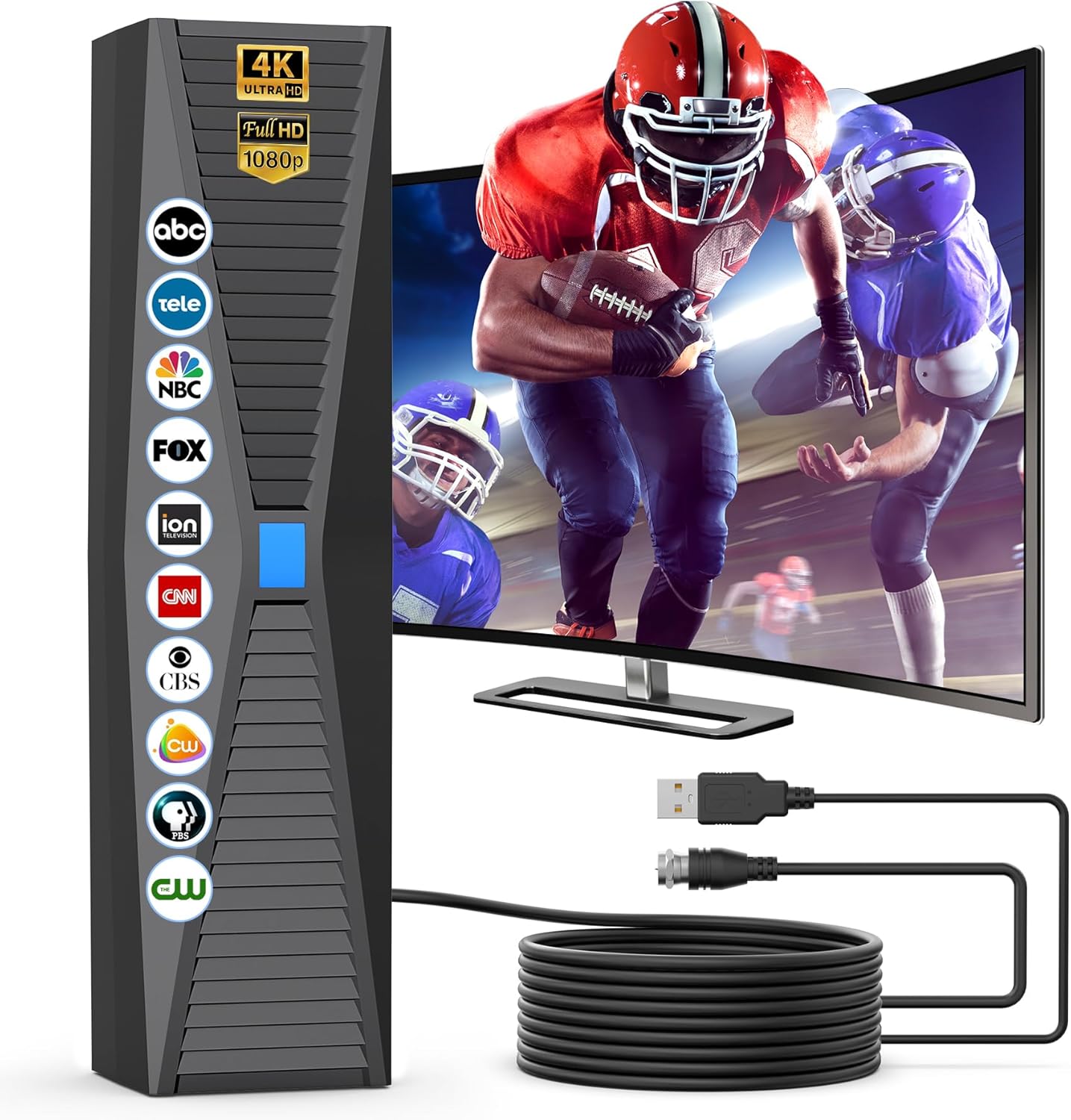 2025 TV Antenna,1000+ Miles Long Range Indoor TV Antenna,Antenna for Smart TV wi...