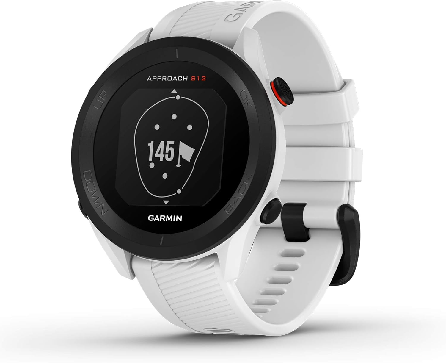 Garmin Approach S12, Easy-to-Use GPS Golf Watch, 42k+ Preloaded Courses, White,...