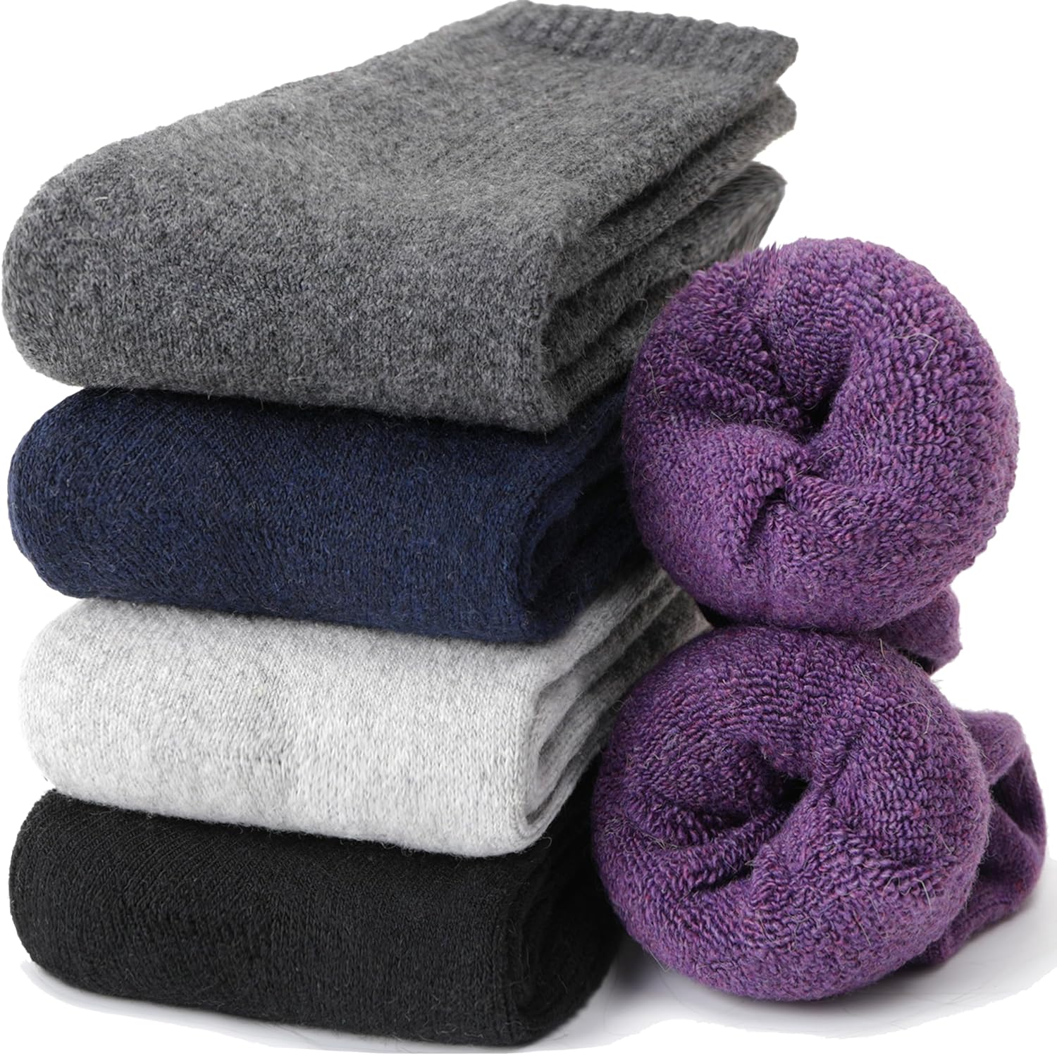 High-Quality EBMORE Womens Merino Wool Thermal Socks, Special Warm Winter Socks...