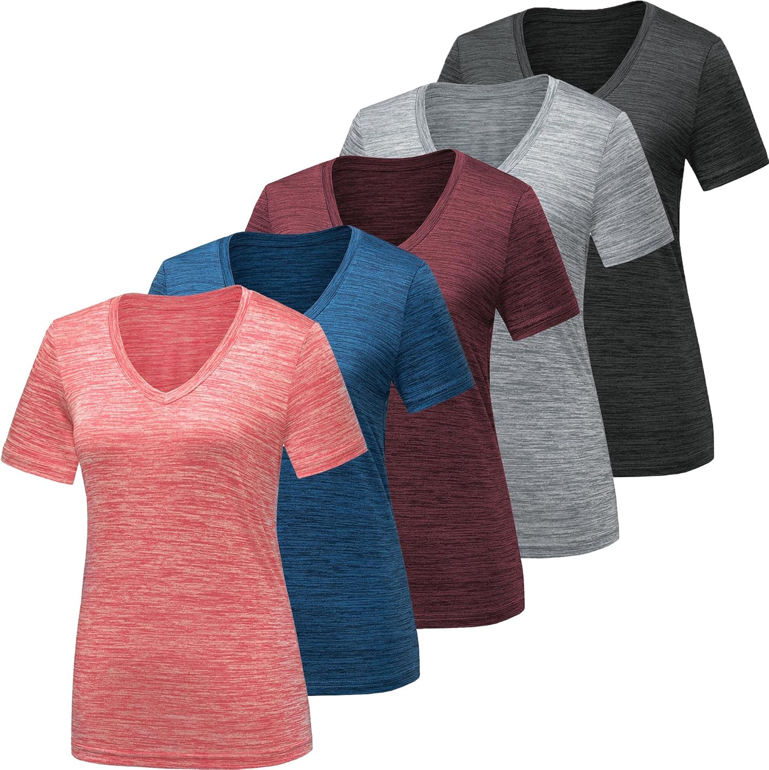 BALENNZ Workout Shirts for Women, Moisture Wicking Quick Dry Active Athletic Wom...