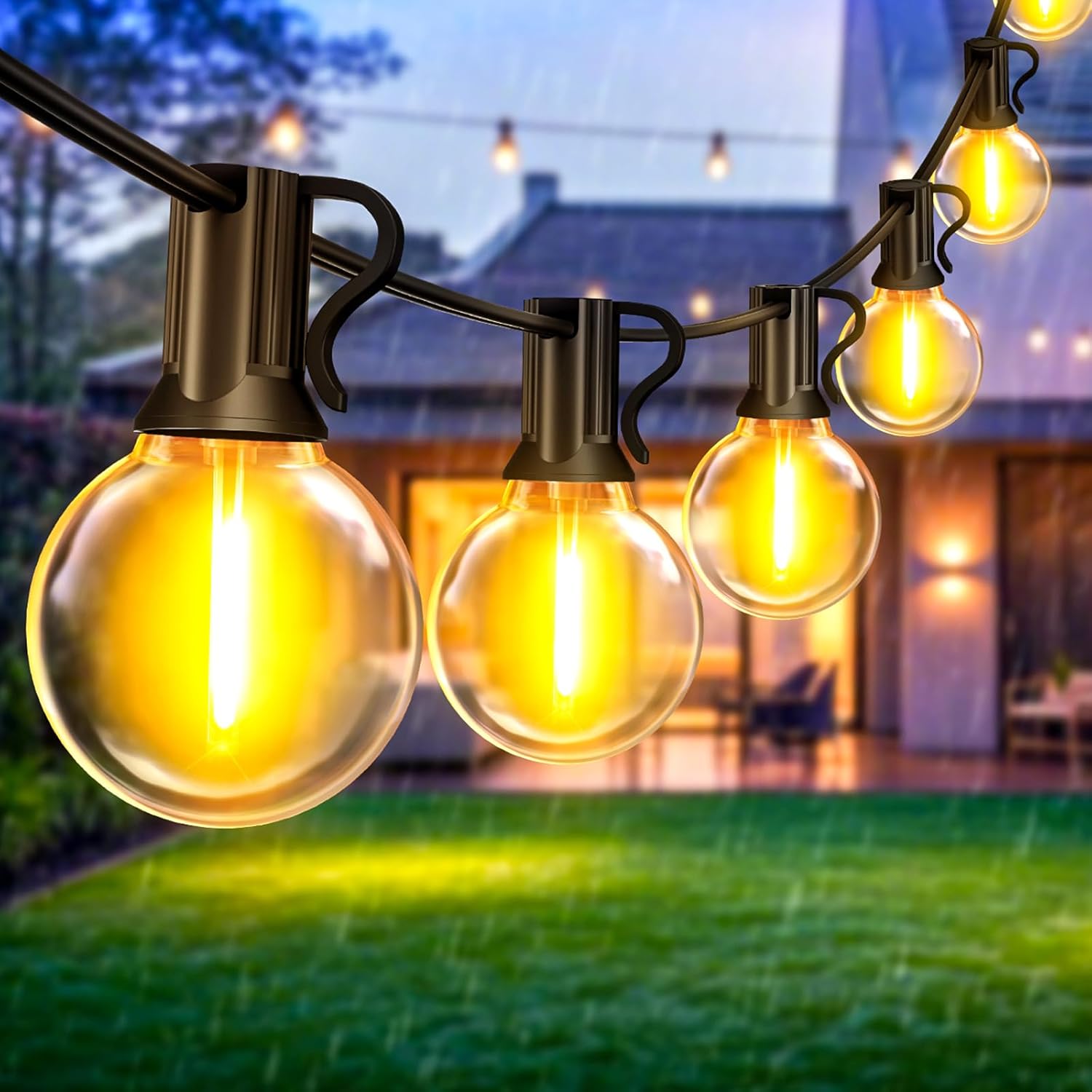 Outdoor-Lights-Garden-Mains-Powered-String-Festoon-Light LED Outside Lighting Wa...