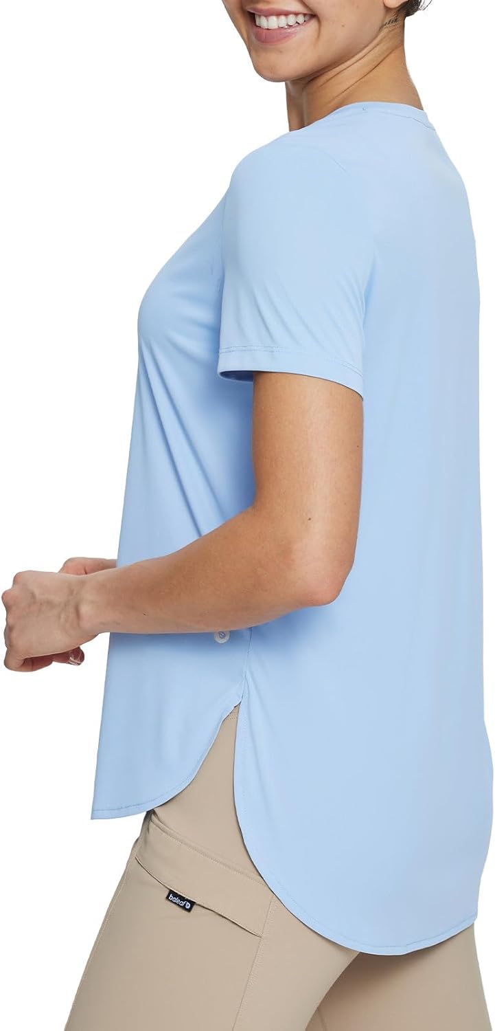 BALEAF Women's Workout Tops Shirts UPF50+ Sun Shirt Short Sleeve Quick Dry UV Pr...
