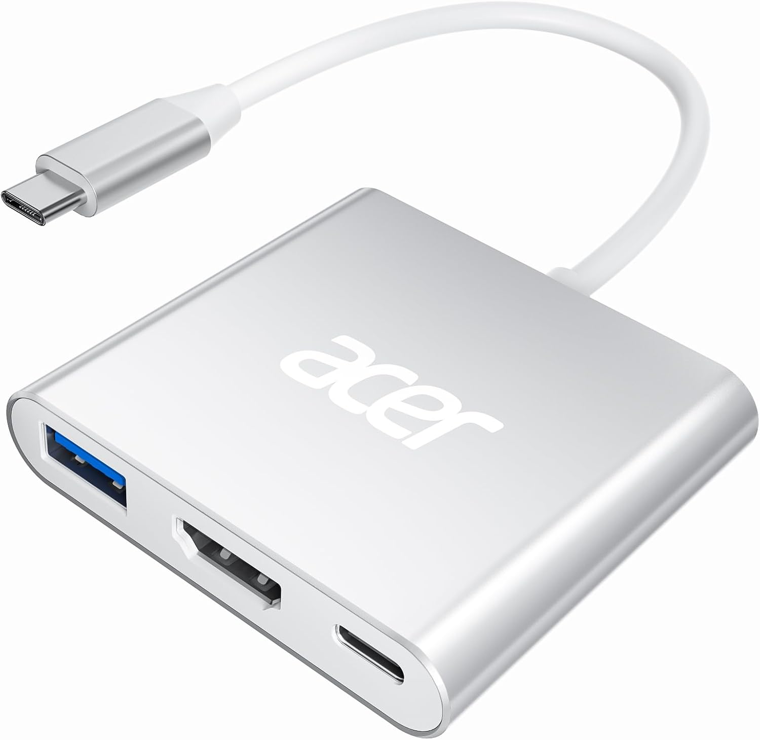 acer USB C to HDMI Adapter, 4K HDMI to USB-C Adapter with 100W PD & USBA 3.0 Por...