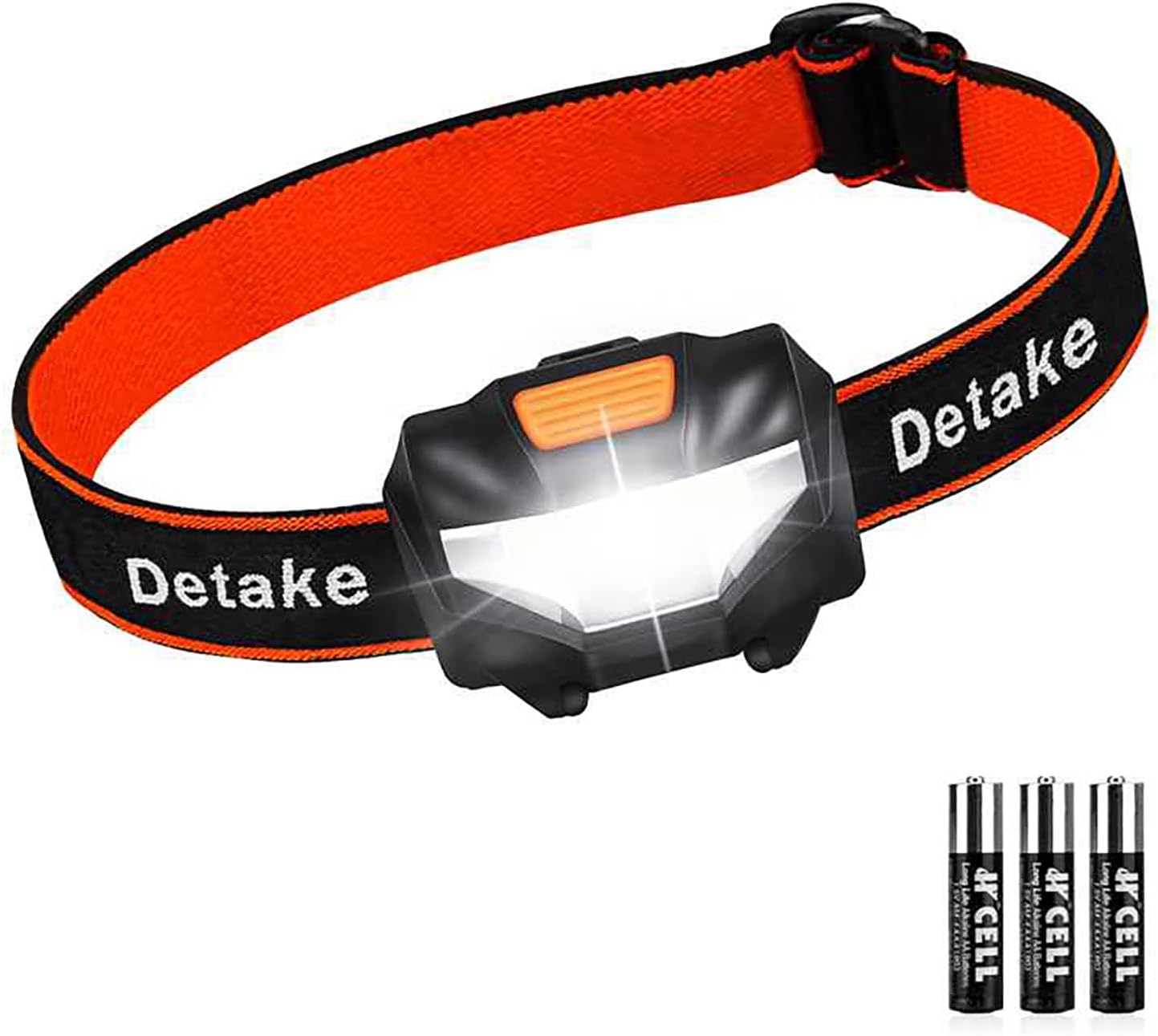 Detake LED Head Torch, Super Bright Lightweight LED Headlamp with 3 Lighting Mod...