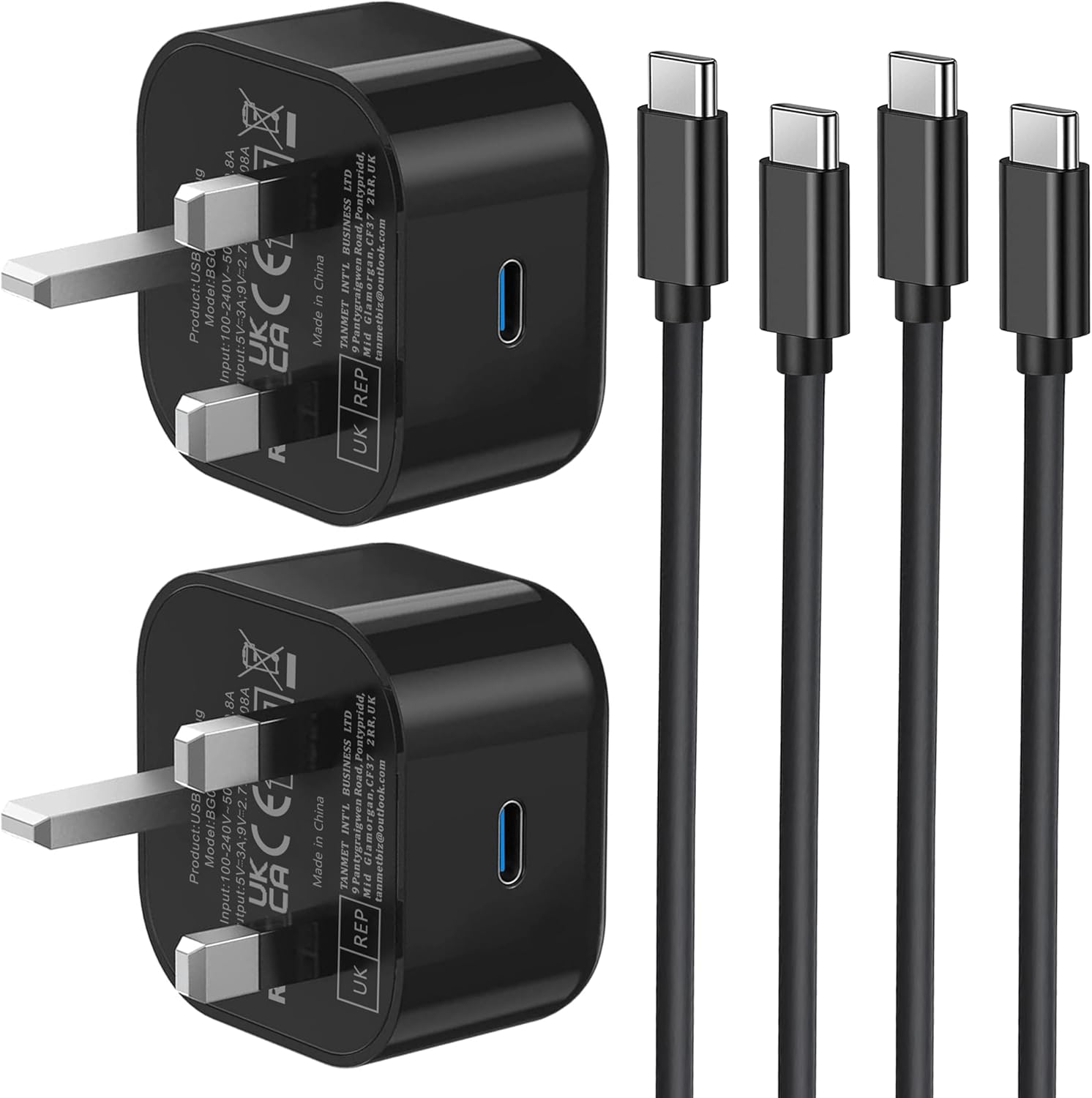 Samsung Fast Charger Plug and Cable 2Pack, USB C PD Charging Plug with Type C US...