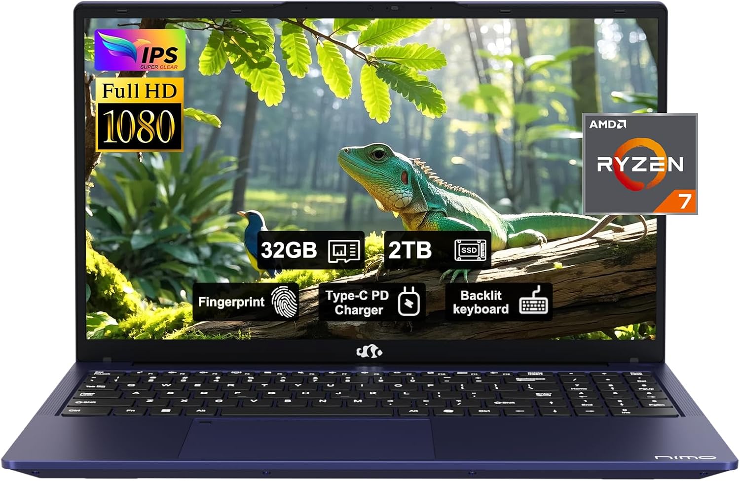 15.6'' FHD Business-Gaming-Laptop-Computer - 8 Cores AMD Ryzen 7 6800H, 32GB DDR...