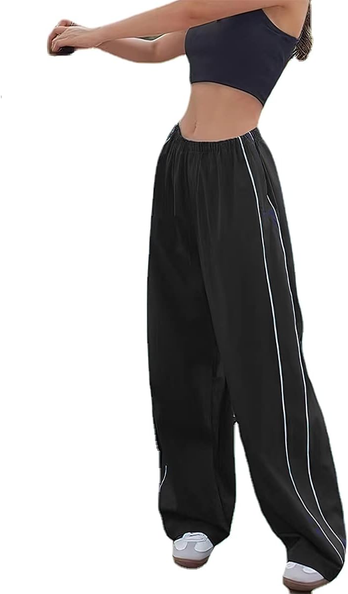 XPONNI Track Pants Women Baggy Pants Y2k Pants Parachute Pants for Women Y2K Clo...