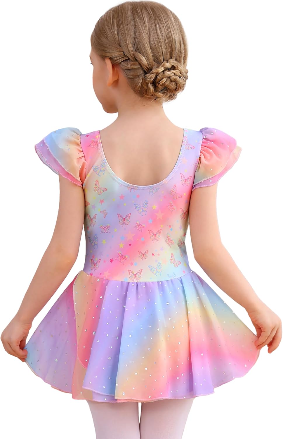 MdnMd Toddler Ballet Leotards for Girls Dance Leotards with Skirt Gymnastic Ball...