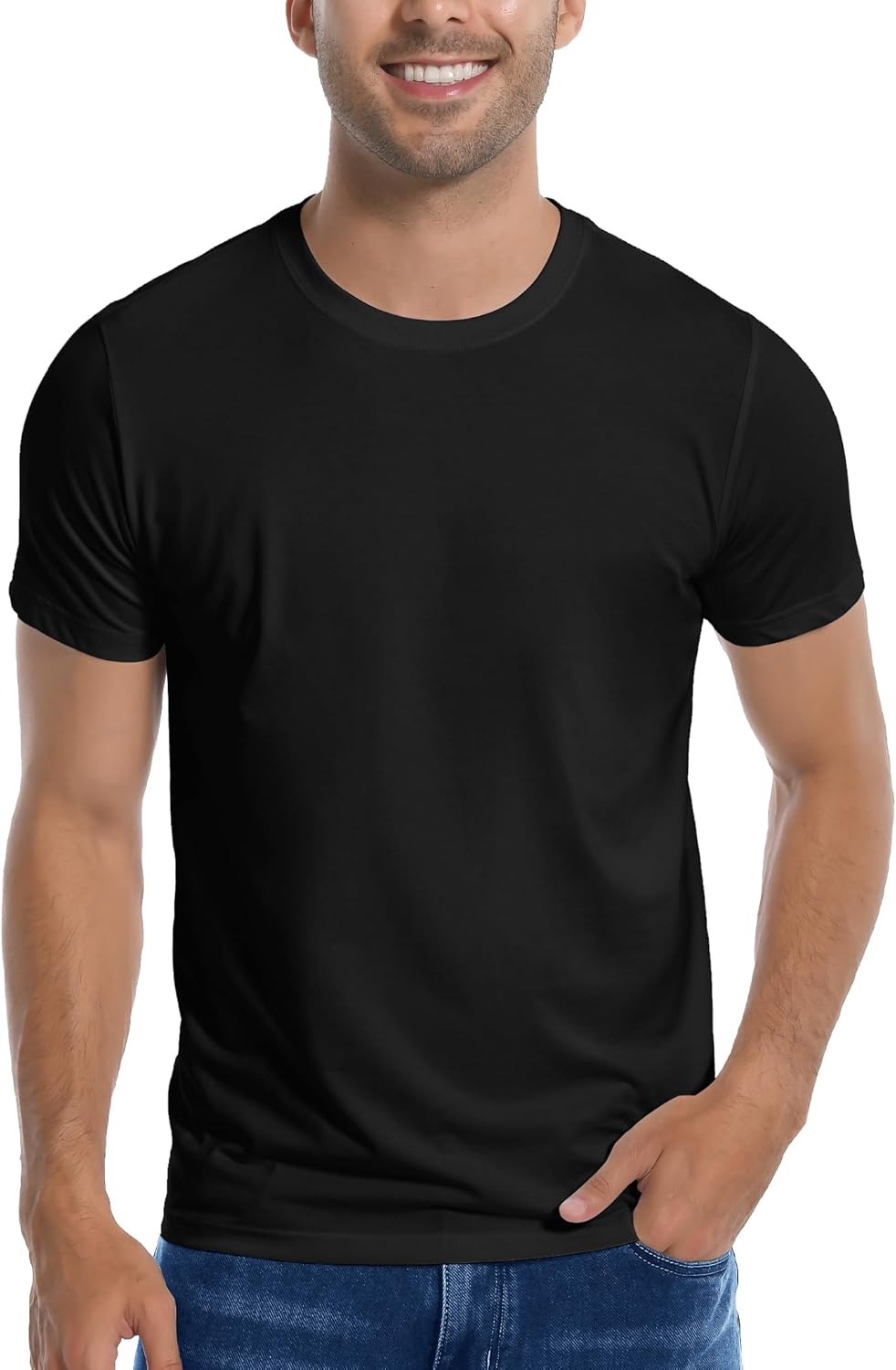 Pioneer Camp Mens Bamboo Viscose T Shirt Ultra Soft Plain Tshirts for Men Coolin...