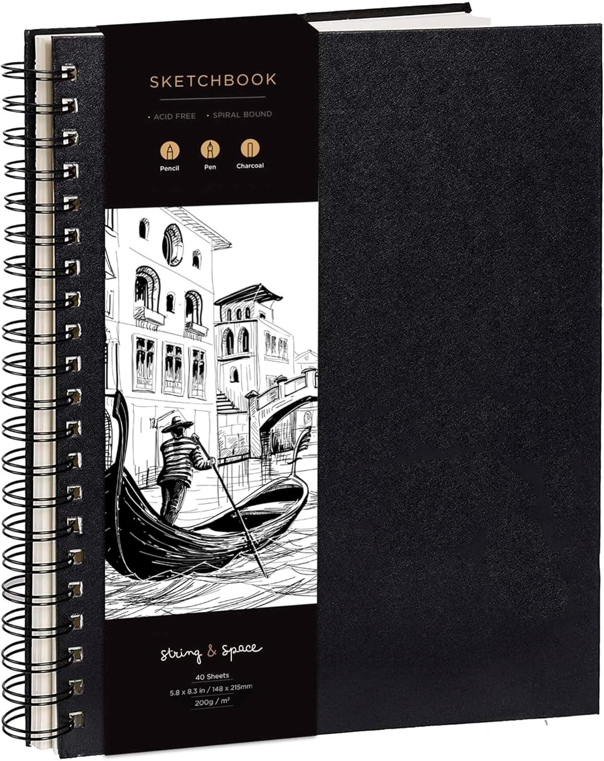 A5 Sketchbook for Artists Hardcover – 200GSM Very Thick Paper – Sketch Pad Art B...