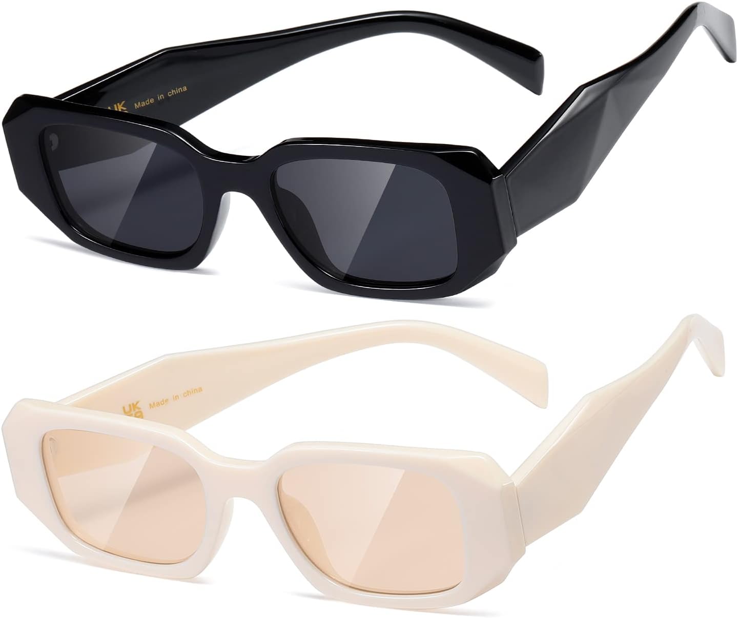 kimorn Rectangle Sunglasses for Women Men Trendy Retro Trendy Sun Glasses 90’s V...