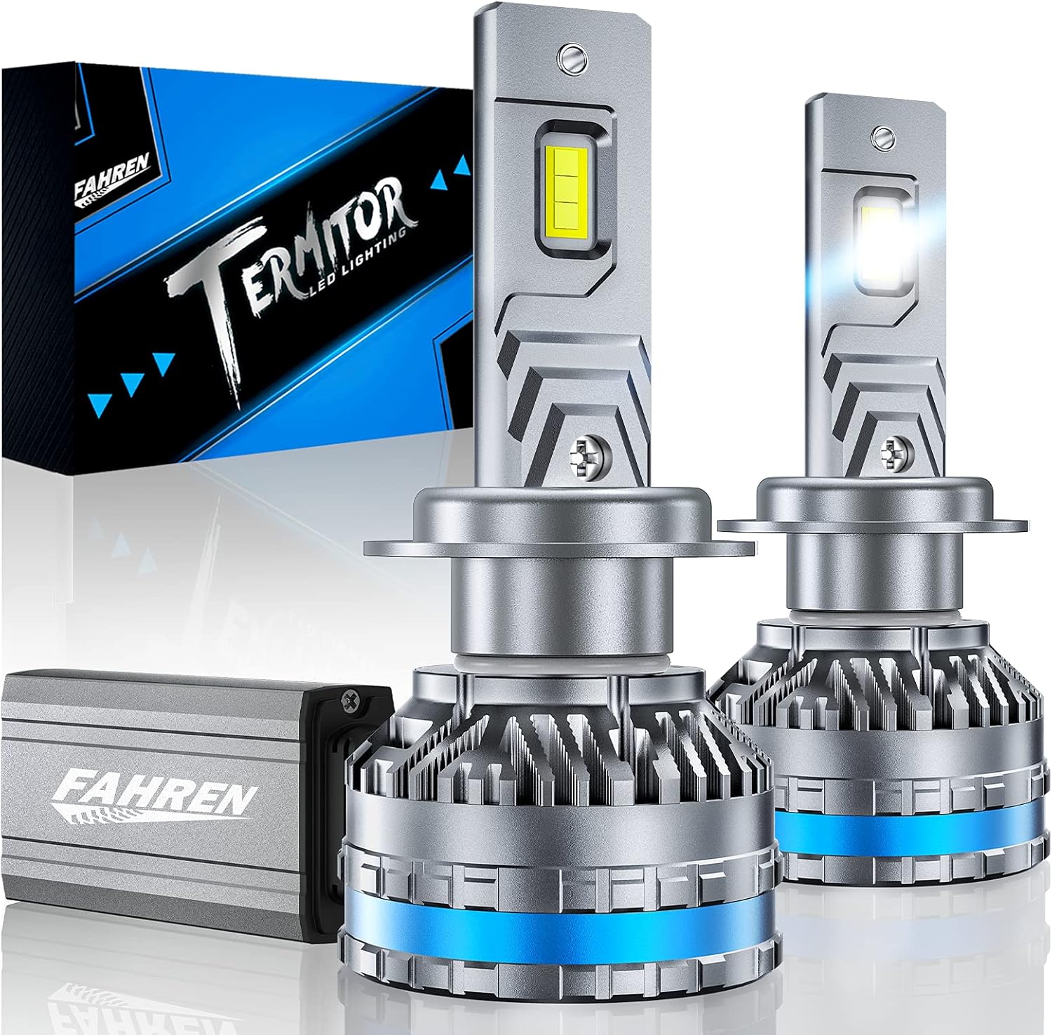 FAHREN Upgraded H7 Fog Bulbs, 120W 40000LM H7 Bulb, Plug and Play, Pack of 2