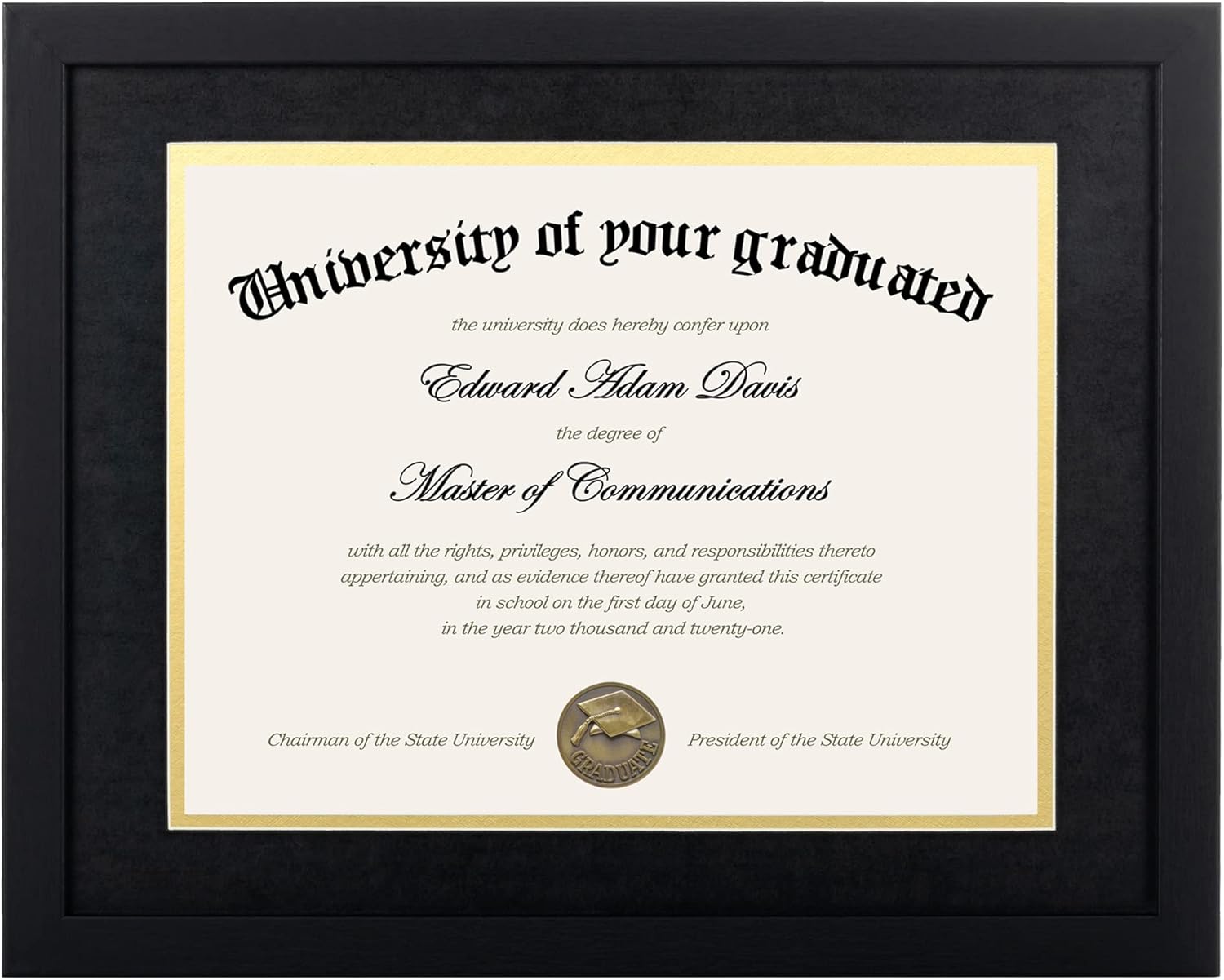 upsimples 11x14 Diploma Frame Certificate Degree Document Frame with High Defini...