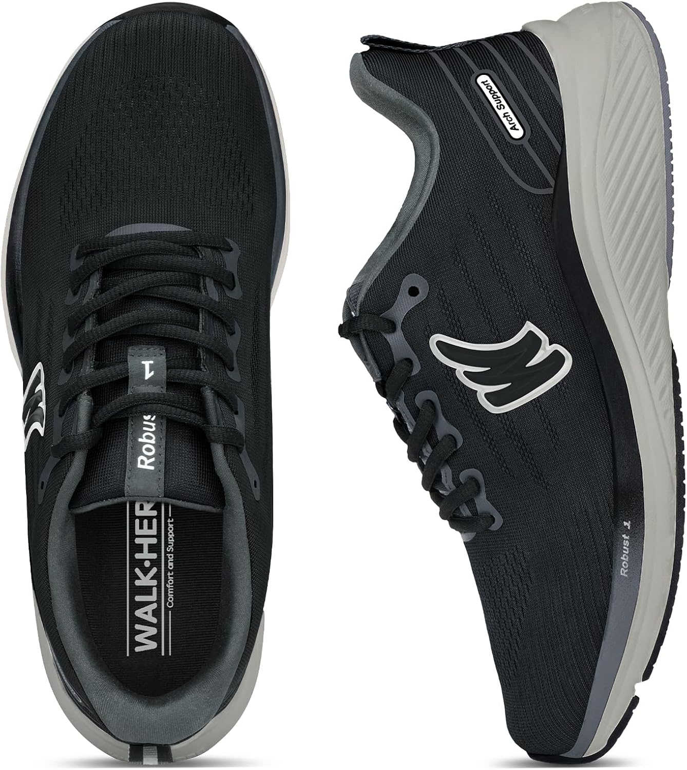 Walking Shoes for Men for Plantar Fasciitis, Arch Support Shoes Men with Wide To...