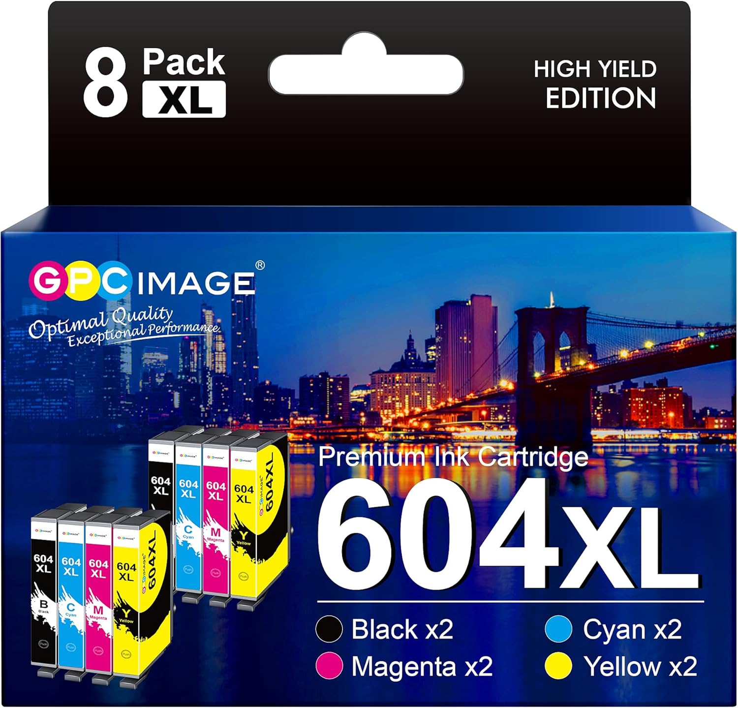 GPC Image 604XL Ink Cartridges Compatible with Epson 604XL 604 XL Multipack for...
