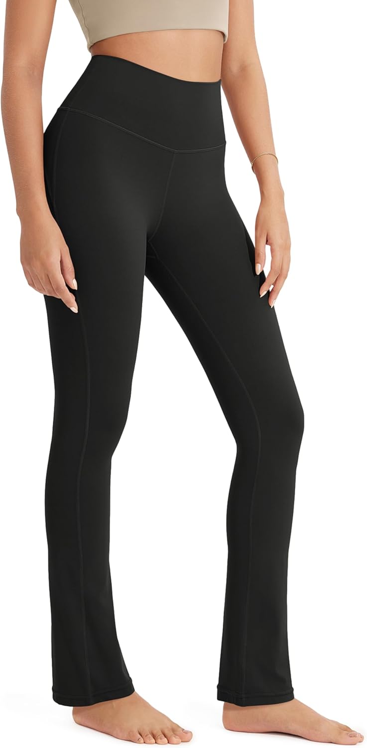 ODODOS Cloud Feeling Straight Leg Pants with Back Pocket for Women, High Waist C...