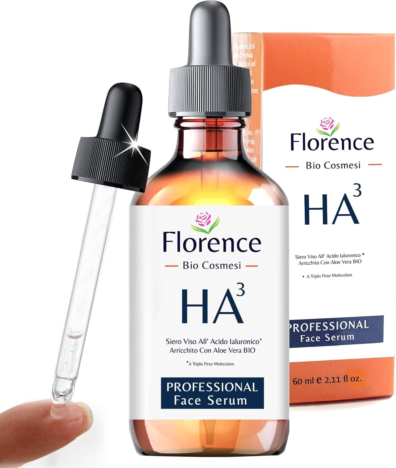 2.11 oz. Organic Hyaluronic Acid Face Serum. Anti-Aging Moisturizer for Hydratin...