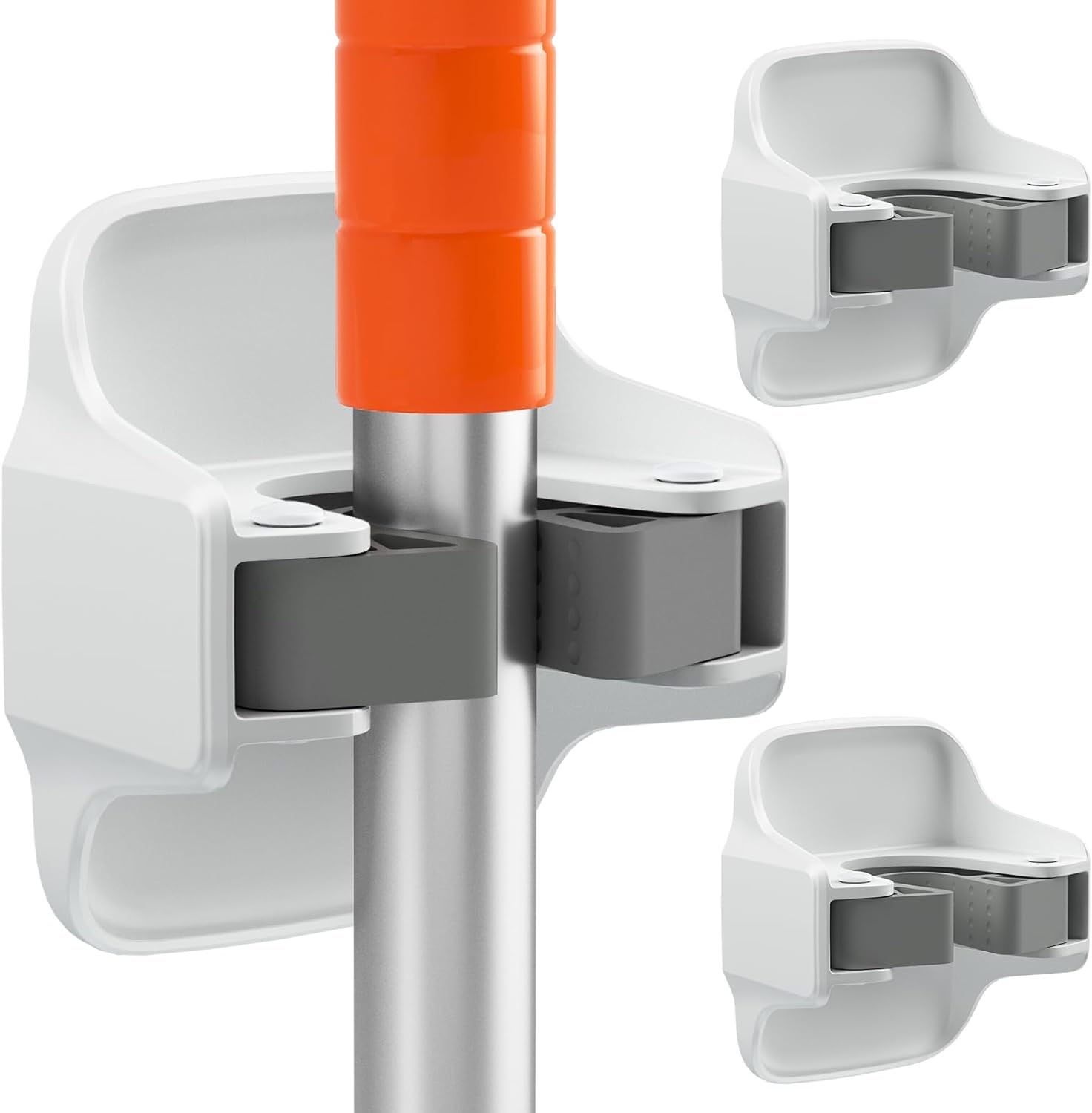 3 Pack Broom Holder Wall Mount Mop Grippers No Drilling Self Adhesive Anti-Slip...