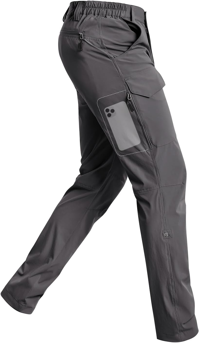 Cycorld Men's-Hiking-Pants-Lightweight-Water-Resistant-Quick-Dry Stretch Cargo T...