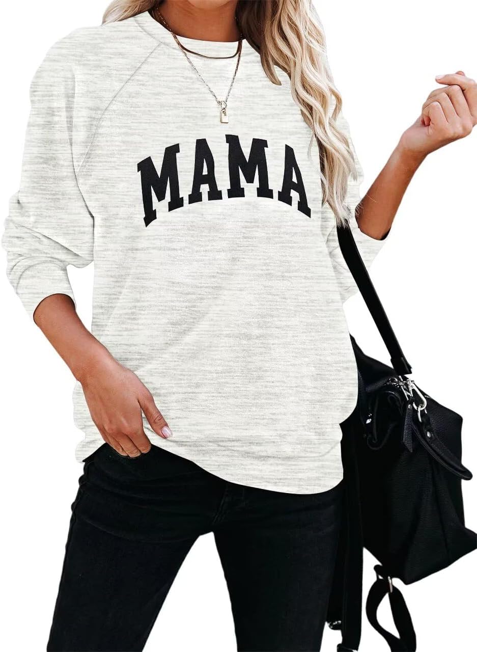 Dressmine Crewneck, Special Mama Sweatshirt, Unique Oversized Maternity Shirt, C...