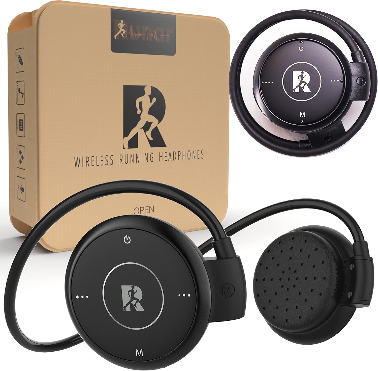 Running Headphones designed by Runners - Wireless Bluetooth V5.0 Neckband Earpho...