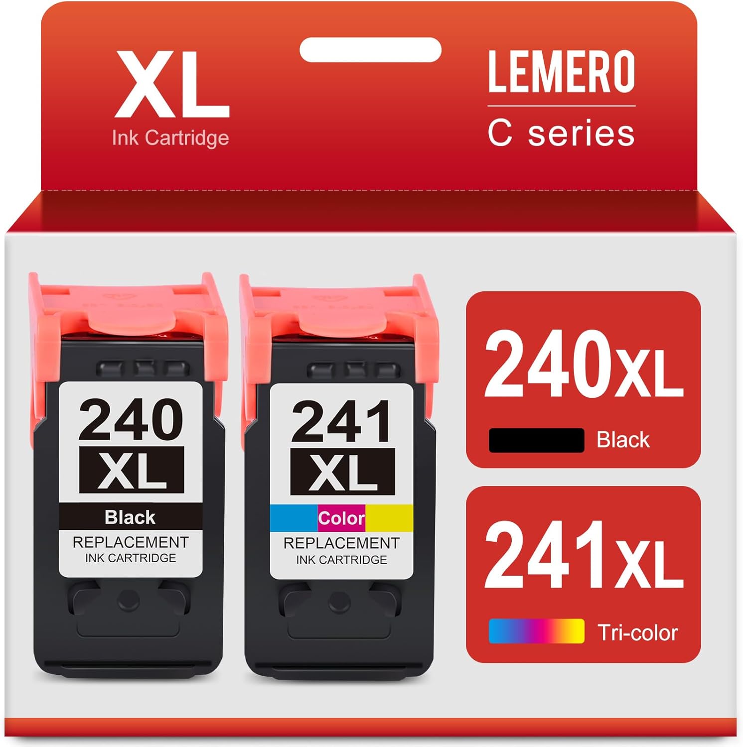 High-Quality LEMERO 240XL 241XL Ink Cartridges, Special Remanufactured Ink for C...