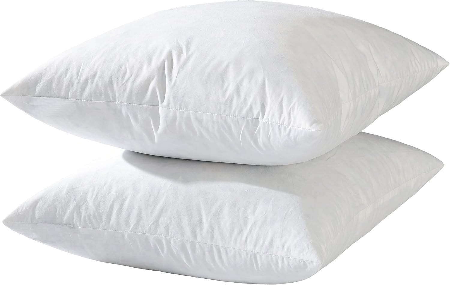 24x24 Euro Throw Pillow Inserts-Down Feather Pillow Inserts-Cotton Fabric-Set of...