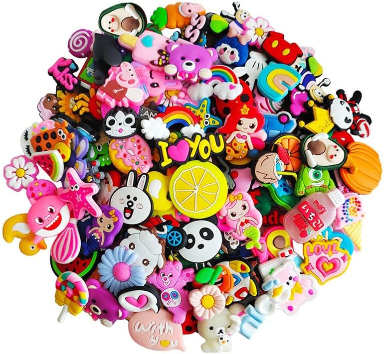 RnCop lot of 35 or 50,100 Shoe Charms for Croc Charms, Clog Decoration Cartoon A...