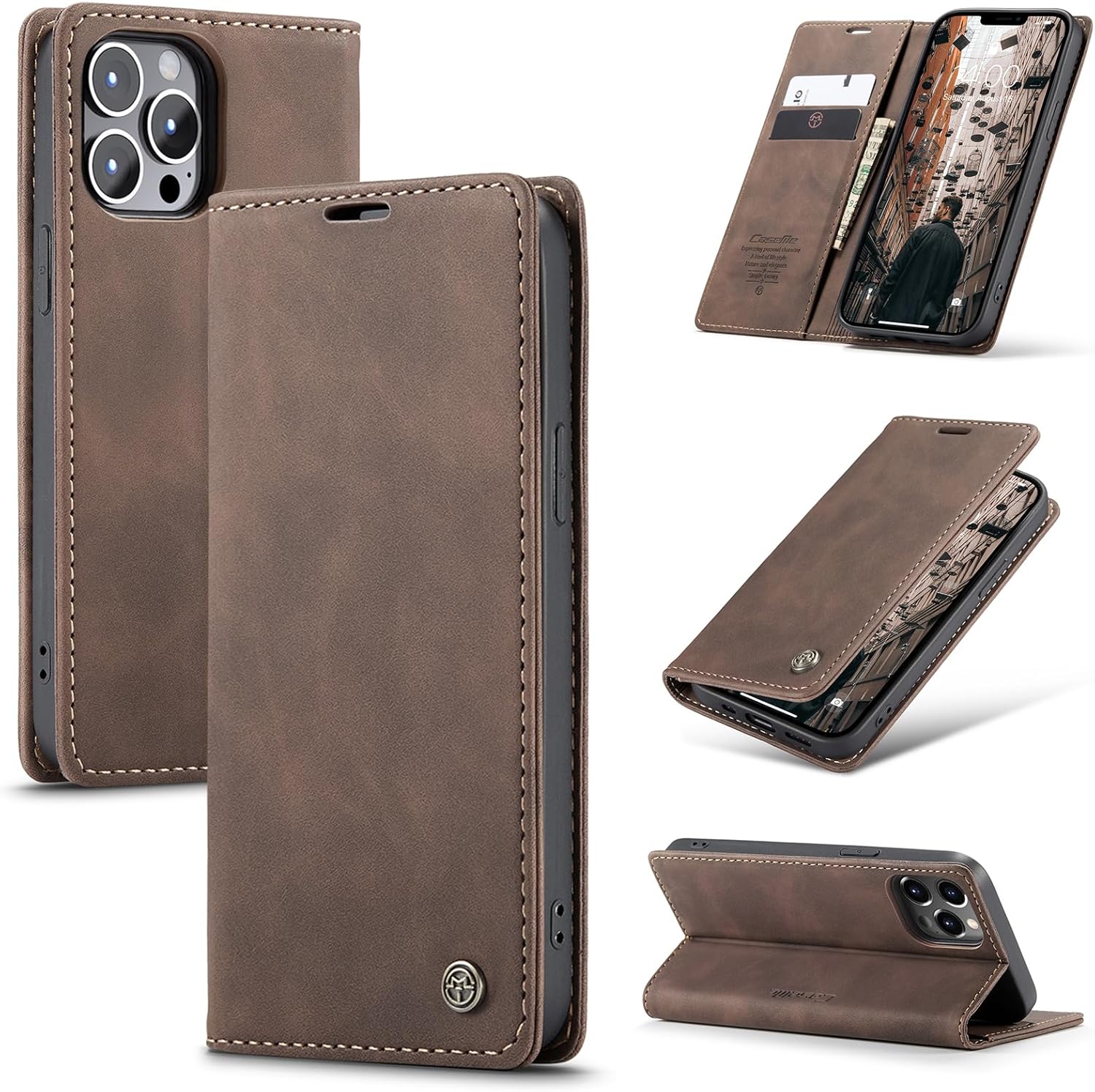 Cracedily iPhone 13 Pro Max Case, Unique Wallet Case with Flip Leather and Card...