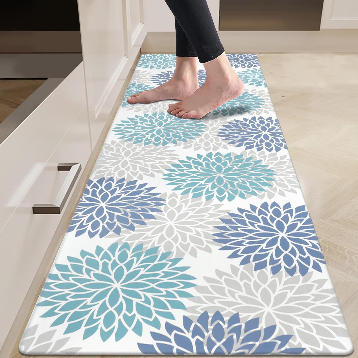 HEBE Cushioned Kitchen Mat 20"x71" Anti Fatigue Floor Mat Runner Non Slip Kitche...