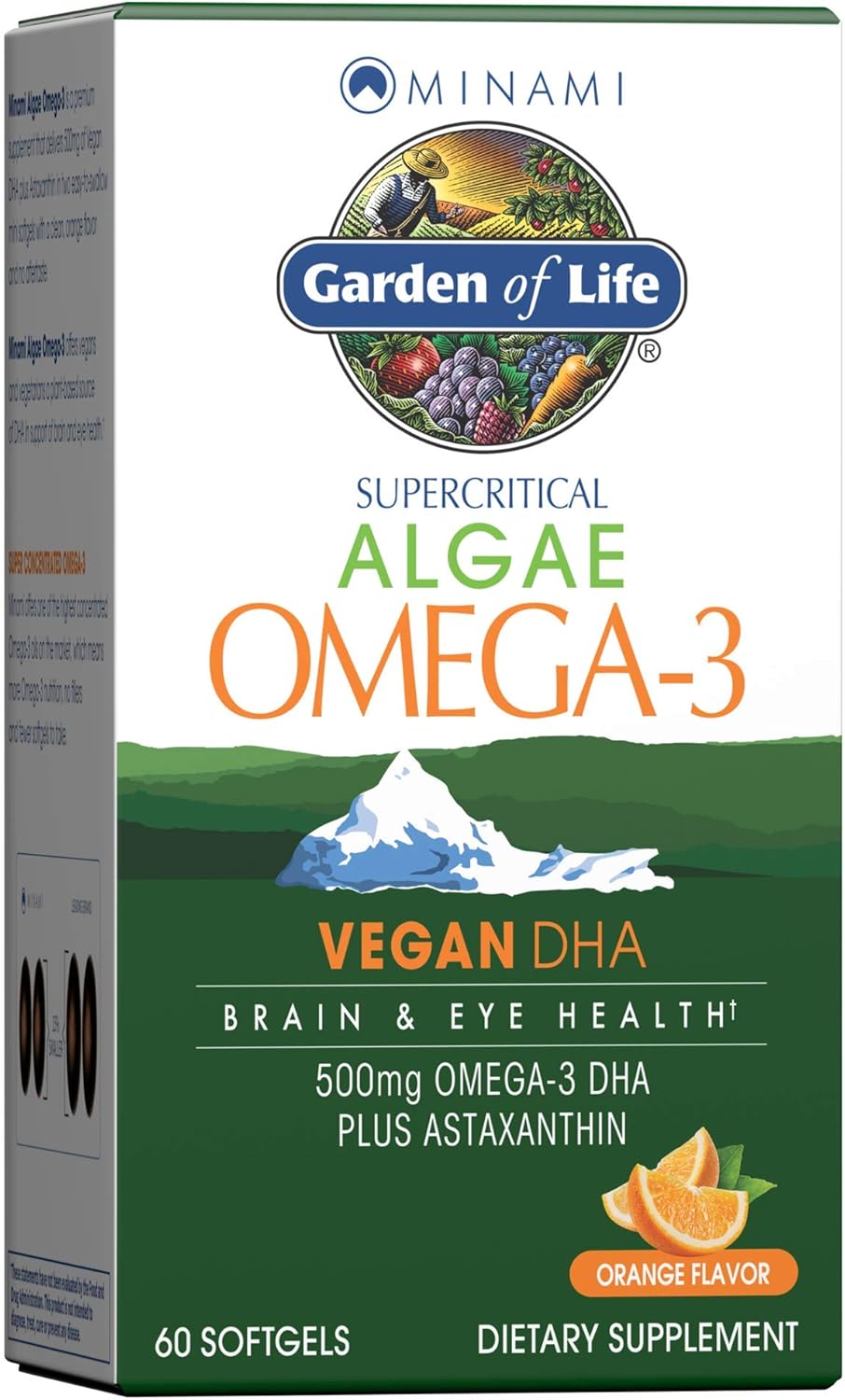 Garden of Life Minami Algae Omega 3 Vegan DHA for Brain and Eye Health - Orange...