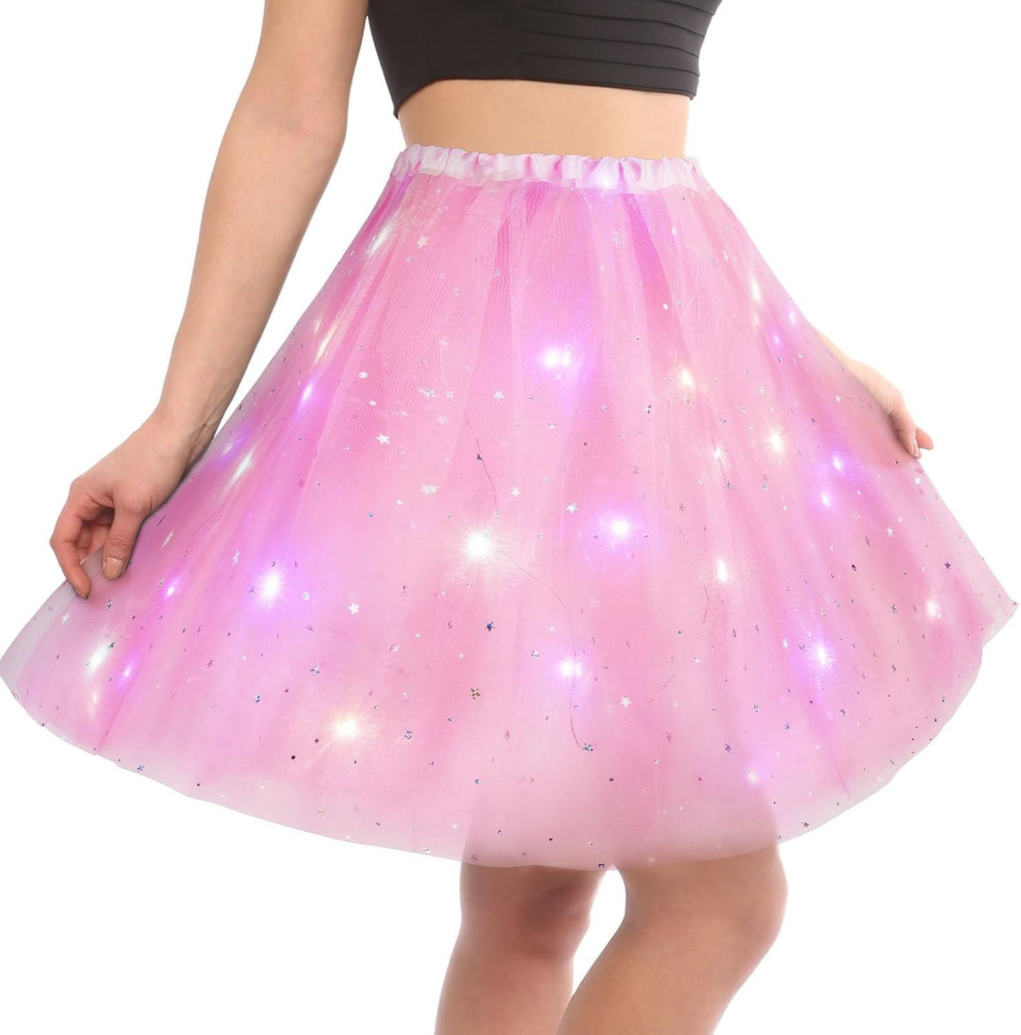 AYBUY Tutu Skirts for Women with LED Light, Adult Tulle Tutu Skirt, Ballet Dance...