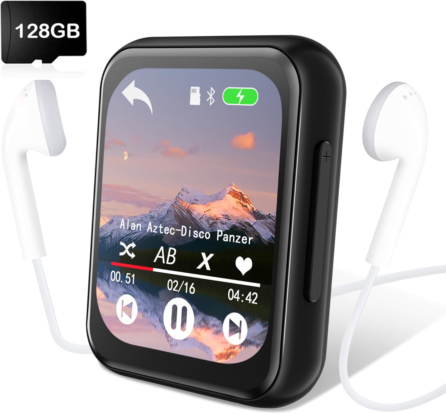 128GB MP3 Player with Bluetooth 5.3, Portable Digital Lossless Music Player with...