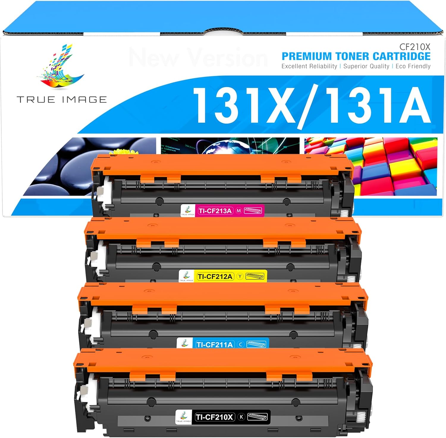 TRUE IMAGE Compatible Toner Cartridge Replacement for HP 131X 131A M276nw CF210X...